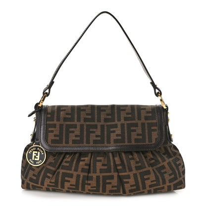 Fendi Zucca Small Chef Shoulder Bag Tobacco 1 of 8