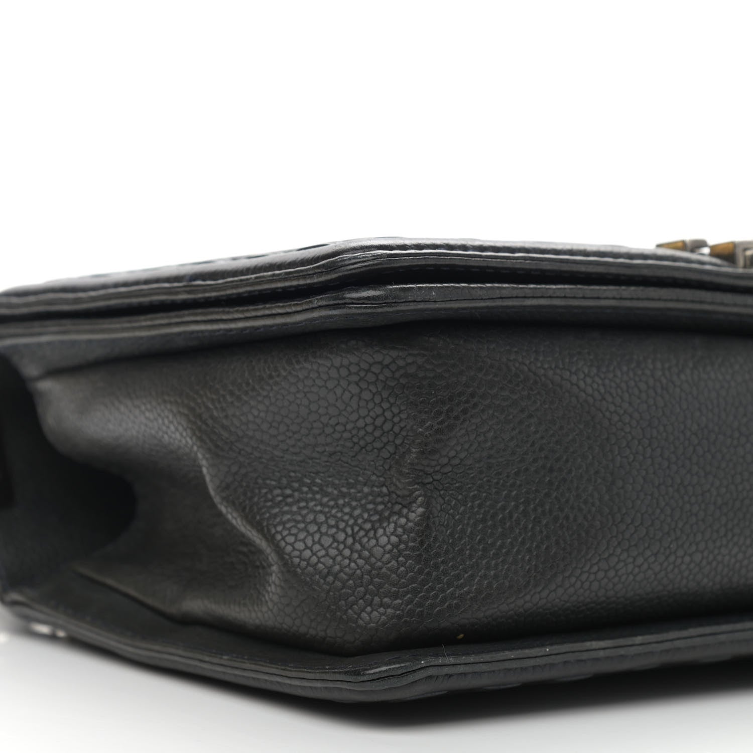 Chanel Caviar Stitched Medium Boy Flap Blue 9 of 10