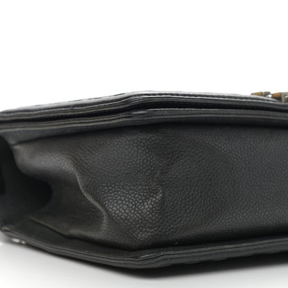 Chanel Caviar Stitched Medium Boy Flap Blue 9 of 10