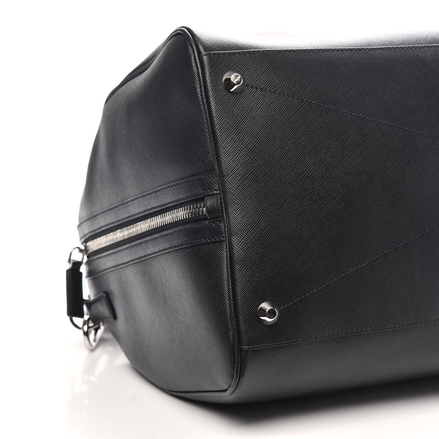 Saffiano Duffle Travel Bag Black