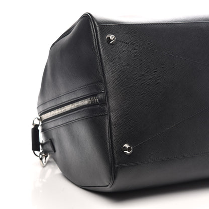 Prada Saffiano Duffle Travel Bag Black 7 of 8