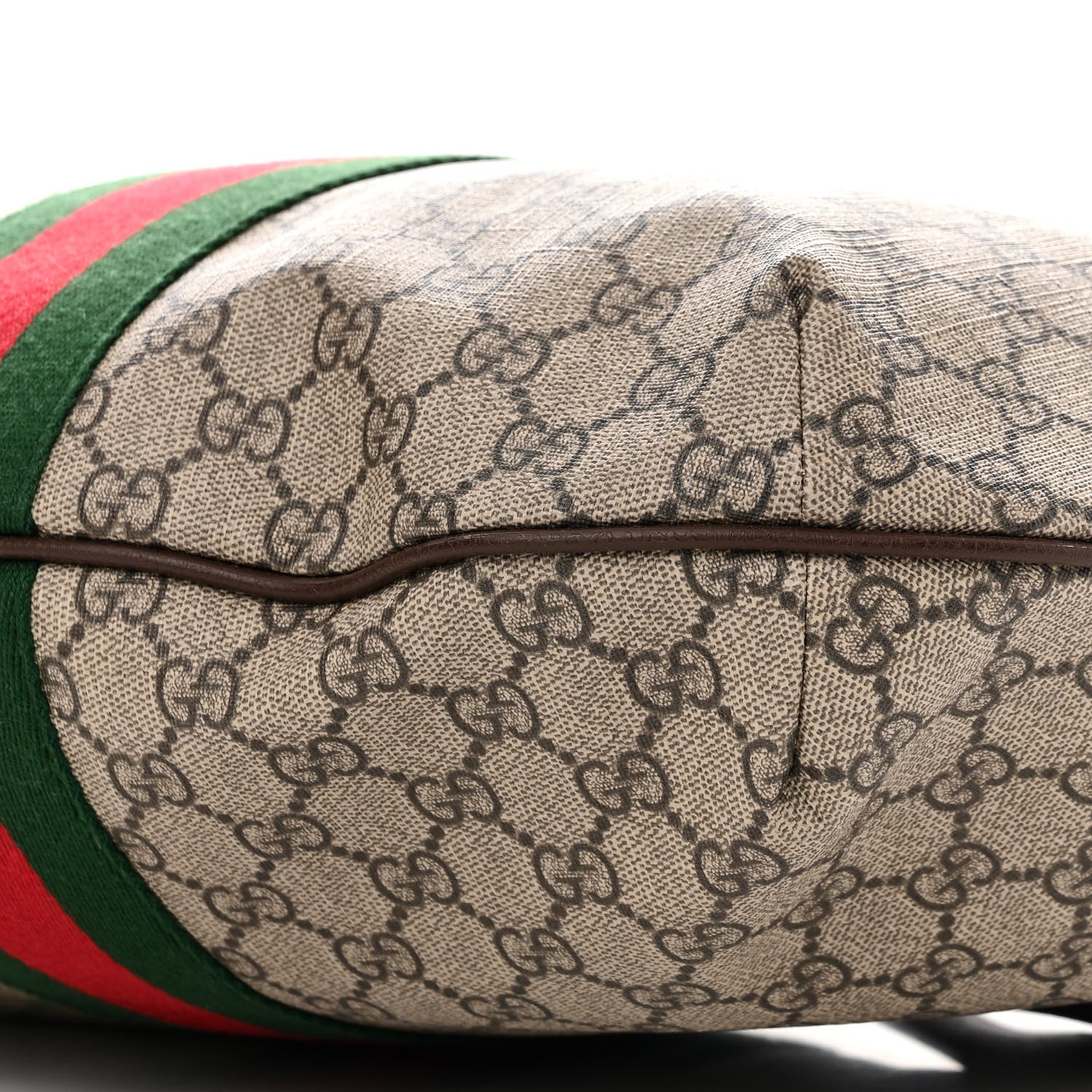 Gucci GG Supreme Monogram Web Ophidia Half Moon Hobo Brown 10 of 10