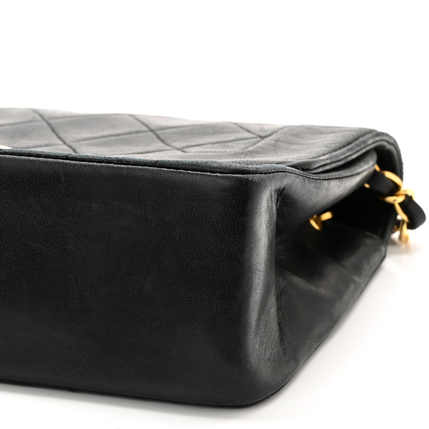 Lambskin Quilted Small Single Flap Black