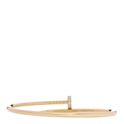 Cartier 18K Yellow Gold Diamond Small Juste Un Clou Bracelet 16 2 of 4