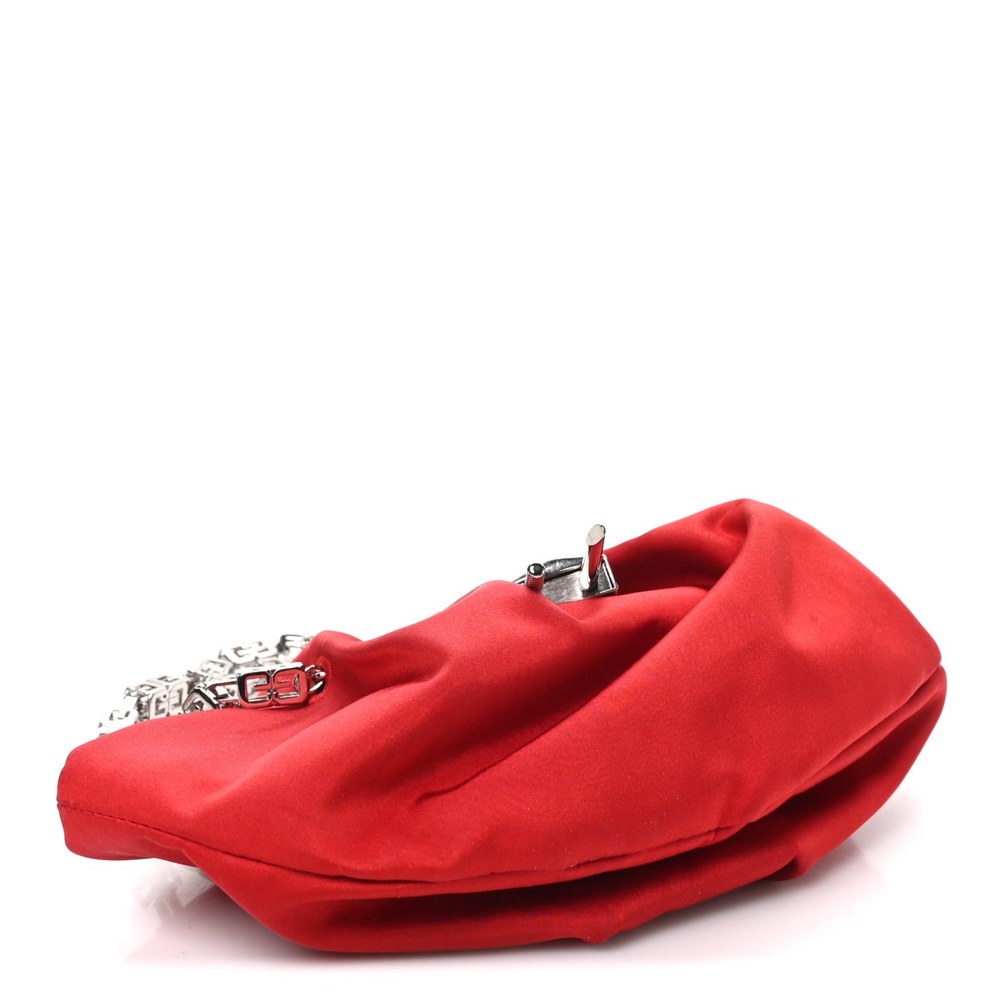 Satin Mini Kenny Shoulder Bag Red