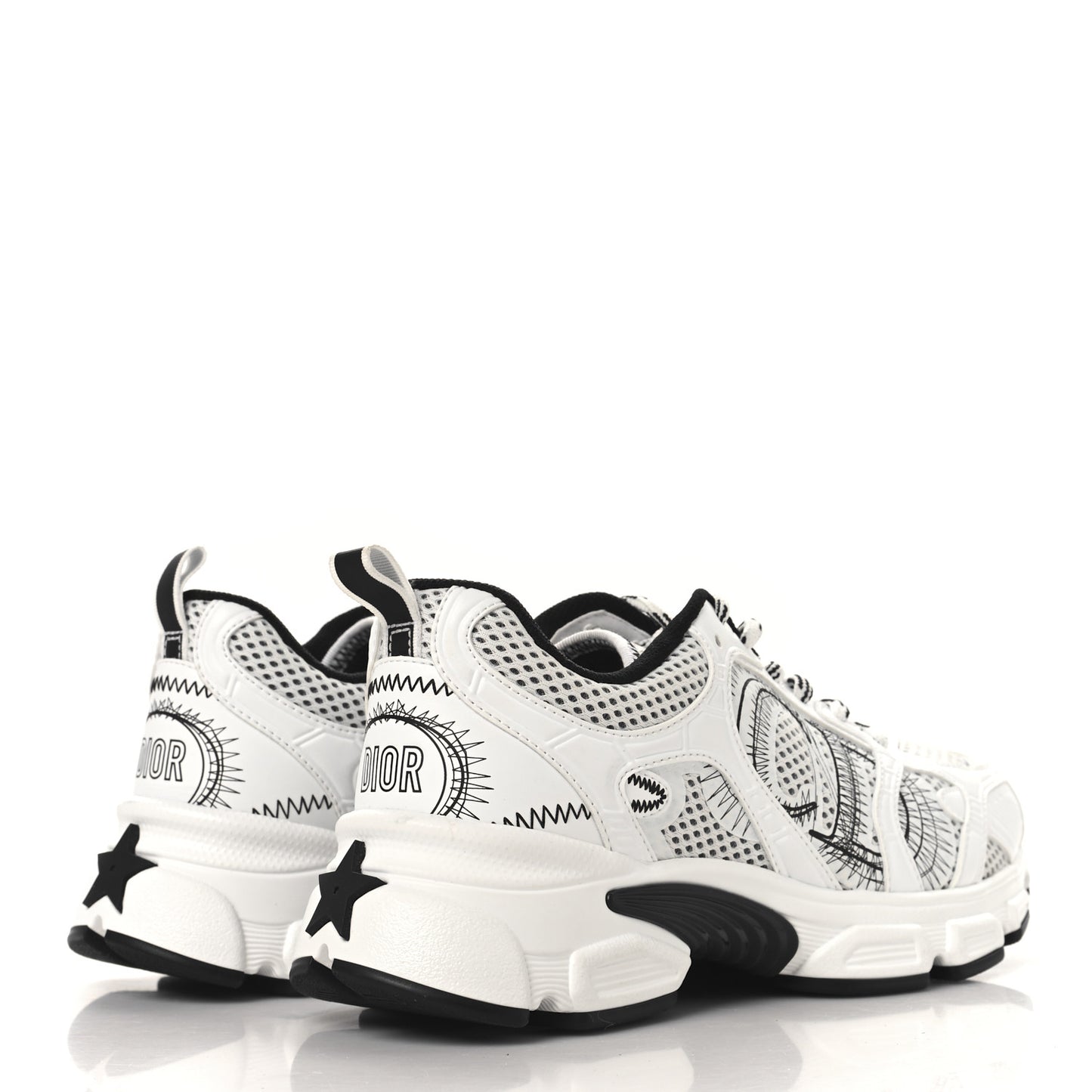 Technical Mesh Dior Chrono Sneakers 37 White Black