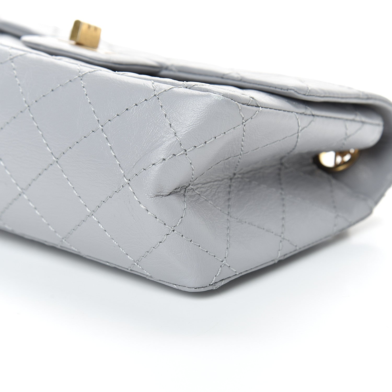Chanel Aged Calfskin Quilted 2.55 Reissue Mini Flap Grey 9 of 11