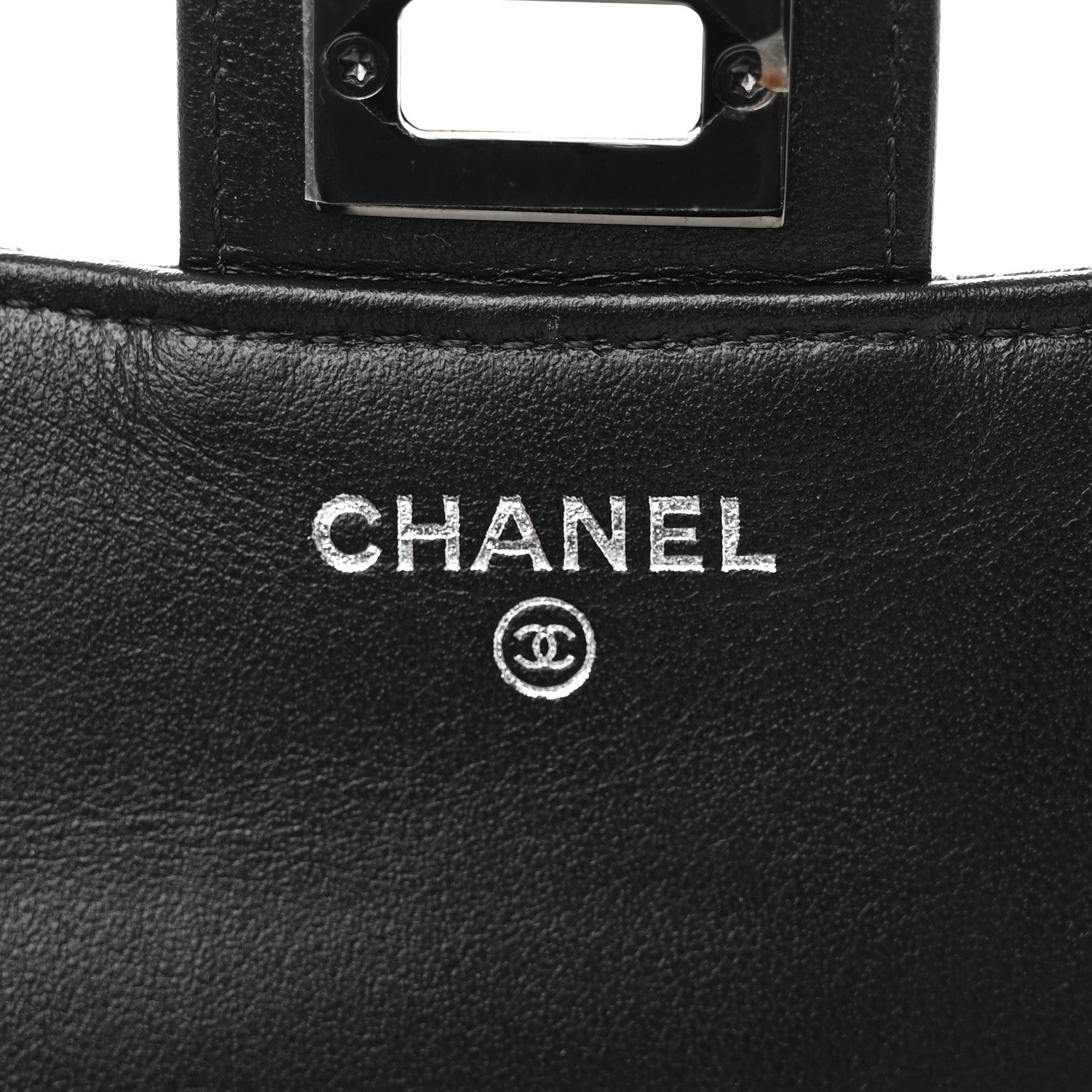 Chanel Aged Calfskin Quilted 2.55 Reissue Phone Holder With Chain So Black 7 of 12