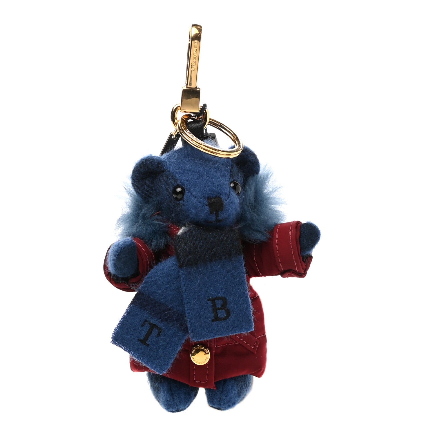 Burberry Cashmere Thomas Teddy Bear Keychain Charm Cadet Blue 1 of 3