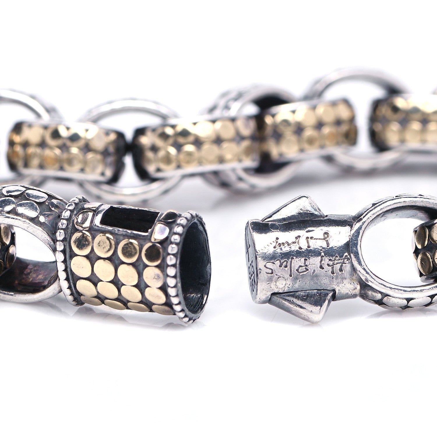John Hardy Sterling Silver 18K Yellow Gold Dot Link Bracelet 4 of 4