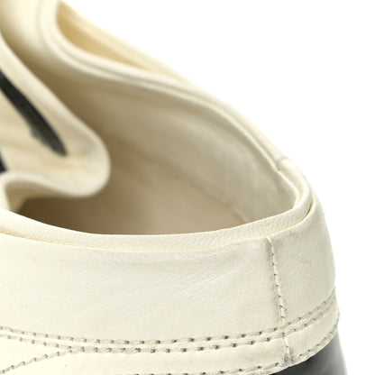 Chanel Lambskin Patent Cap Toe CC Sneakers 39 White Black 17 of 19