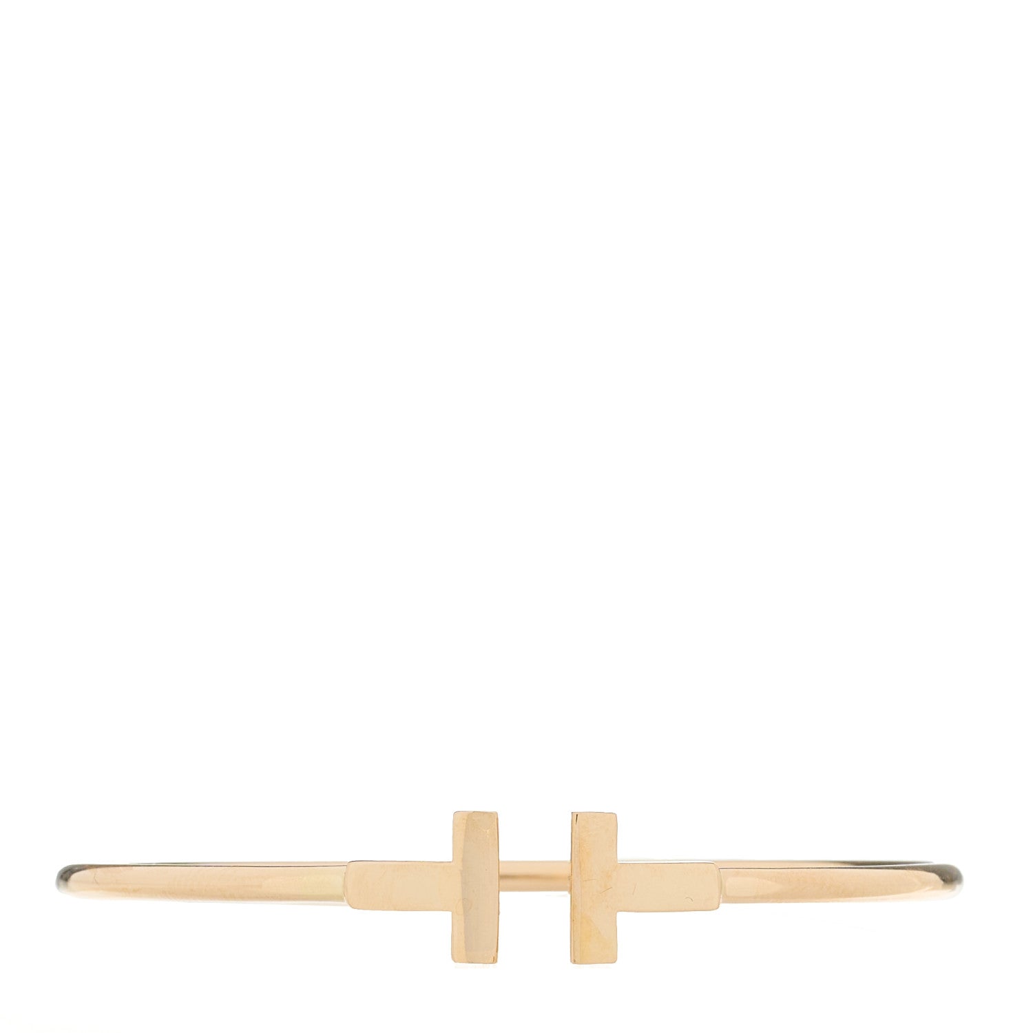 Tiffany 18K Rose Gold T Wire Bracelet 1 of 4