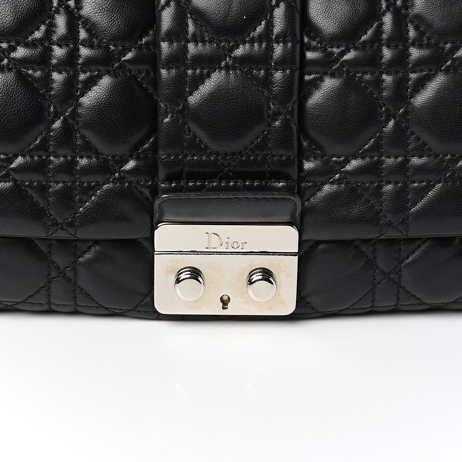 Christian Dior Lambskin Cannage Large New Lock Flap Black 9 of 9