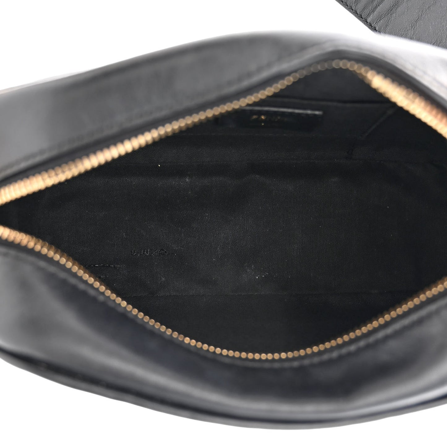Vitello Century F is Fendi Bi-Color FF 1974 Embossed Camera Case Maya Black