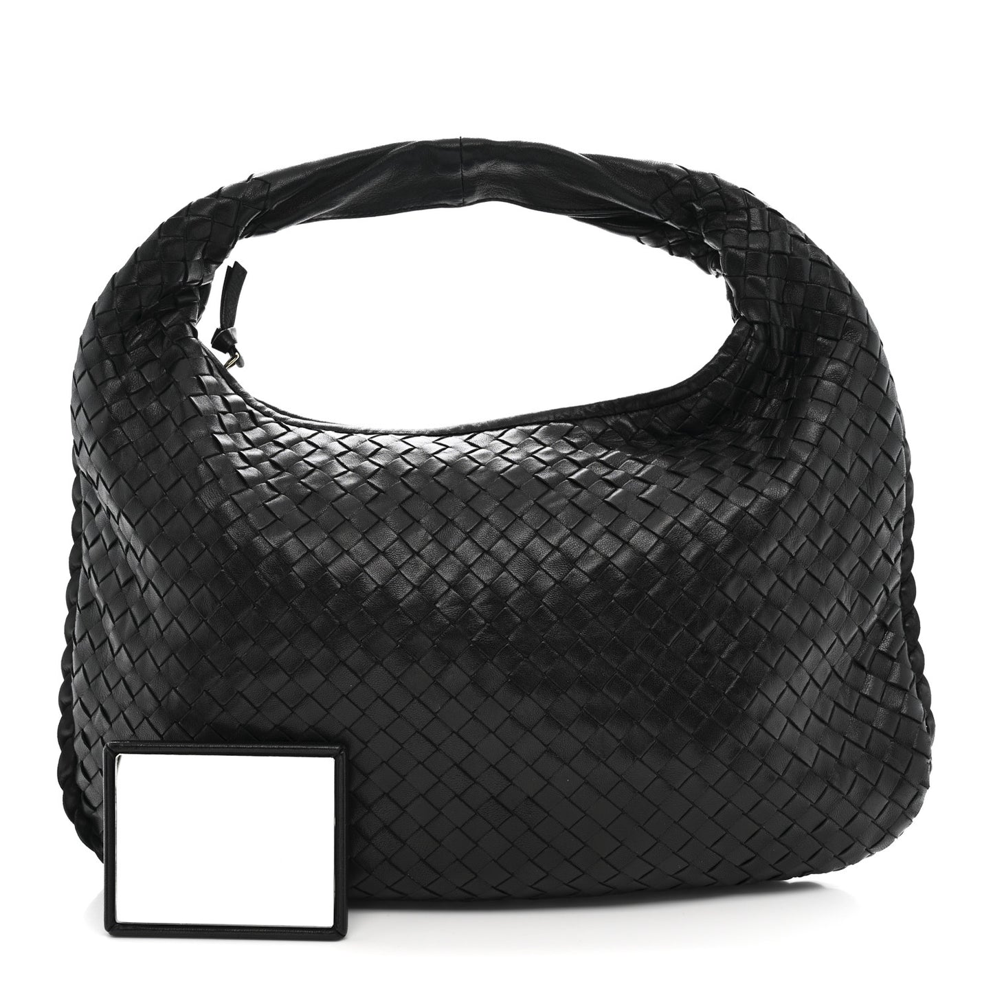 Nappa Intrecciato Medium Veneta Hobo Black