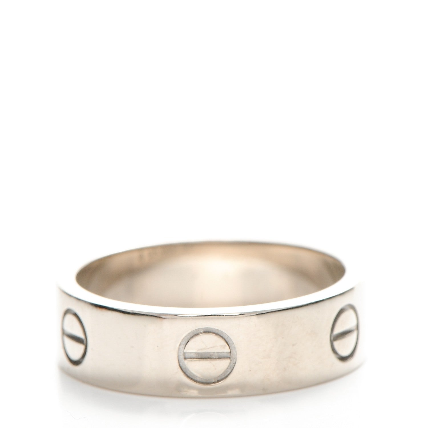 Cartier 18K White Gold 5.5mm LOVE Ring 58 8.25 3 of 5