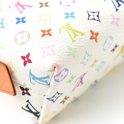 Louis Vuitton Monogram Multicolor Cosmetic Pouch White Litchi 10 of 13