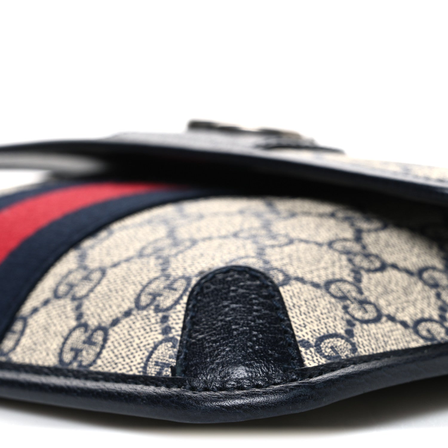 Gucci GG Supreme Monogram Web Small Ophidia Belt Bag 90 36 Beige Navy 9 of 9