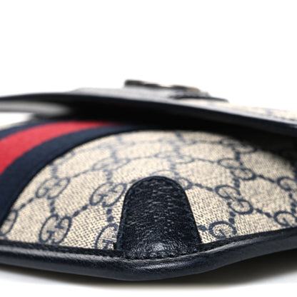 Gucci GG Supreme Monogram Web Small Ophidia Belt Bag 90 36 Beige Navy 9 of 9