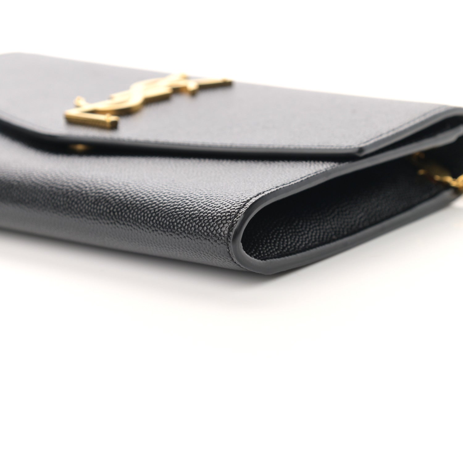 Saint Laurent Grain De Poudre Uptown Chain Wallet Black 13 of 14