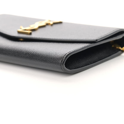 Saint Laurent Grain De Poudre Uptown Chain Wallet Black 13 of 14