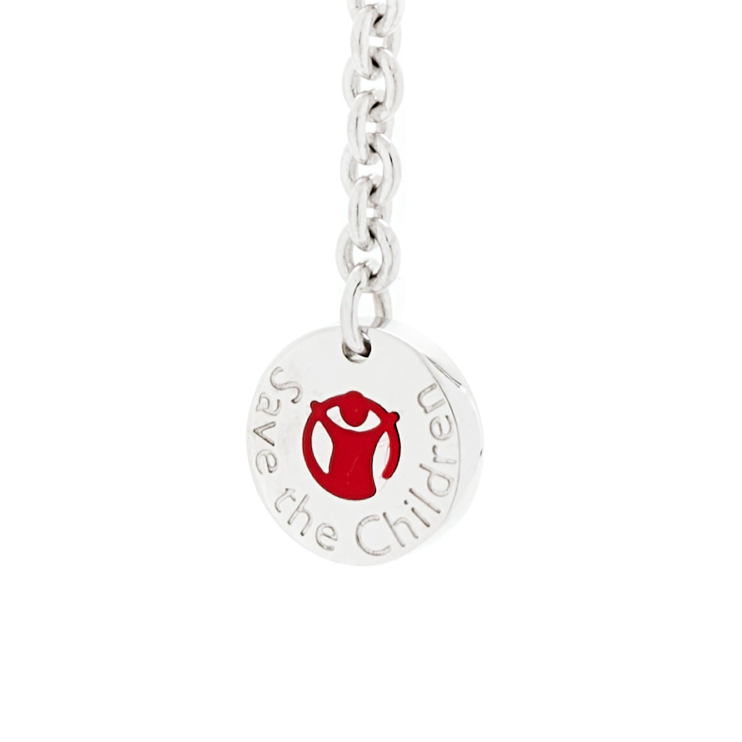 Sterling Silver Ceramic Save The Children Pendant Necklace