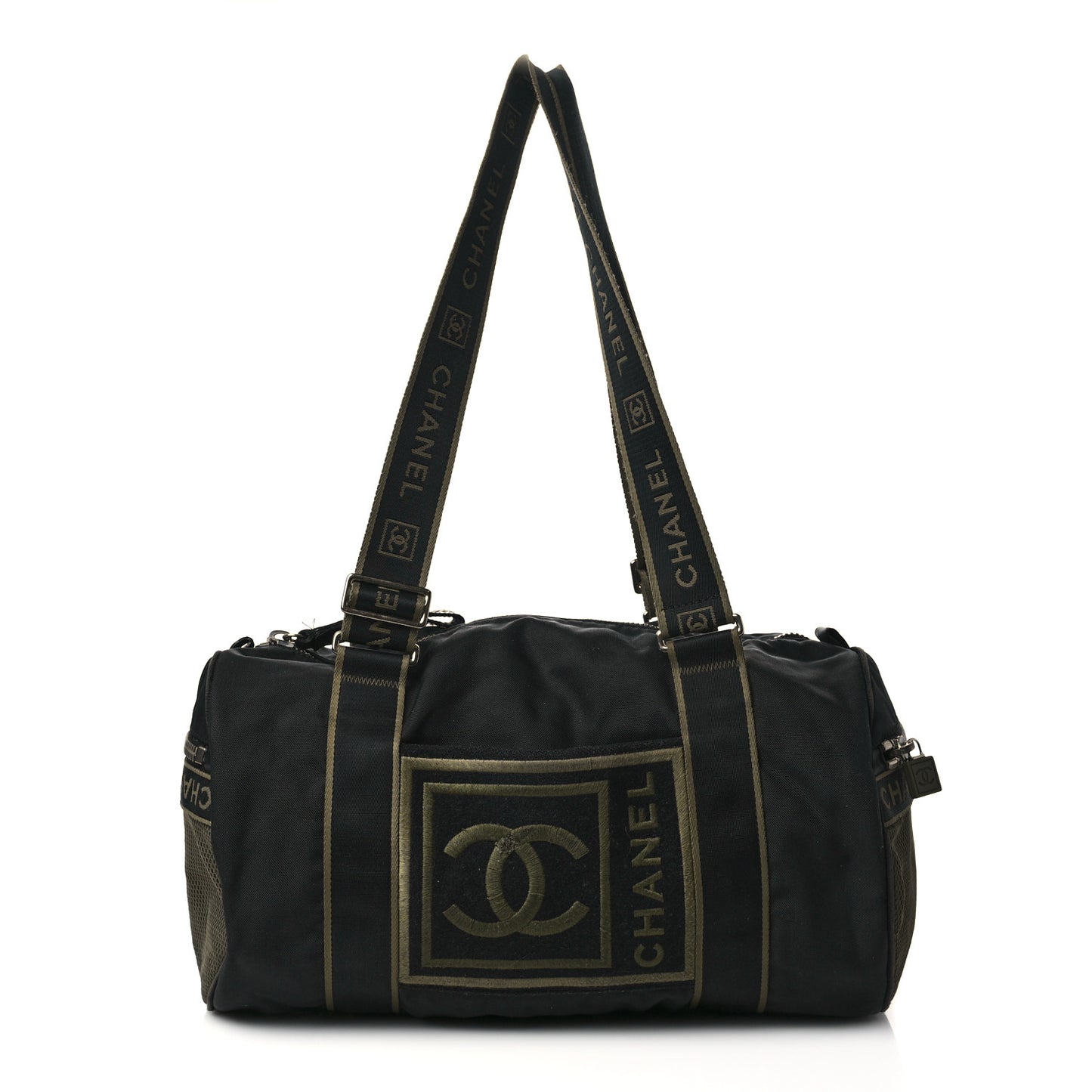 Nylon Sport Duffle Black Green