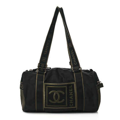 Chanel Nylon Sport Duffle Black Green 1 of 10