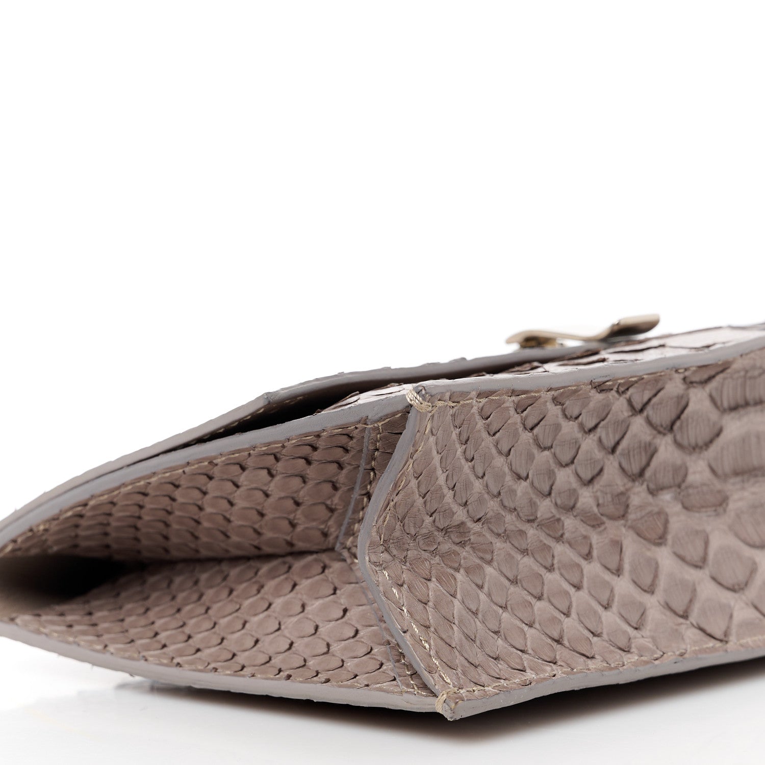 Proenza Schouler Snakeskin Small Lunch Bag Clutch Mushroom Ecru 11 of 13