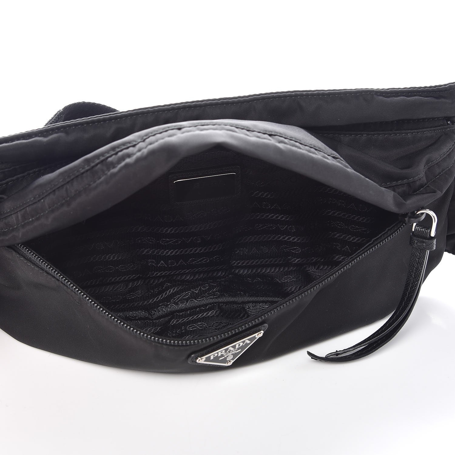 Prada Tessuto Nylon Saffiano Belt Bag Black 5 of 7