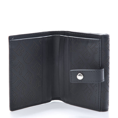 Burberry Calfskin Perforated Compact Wallet Black 5 of 9