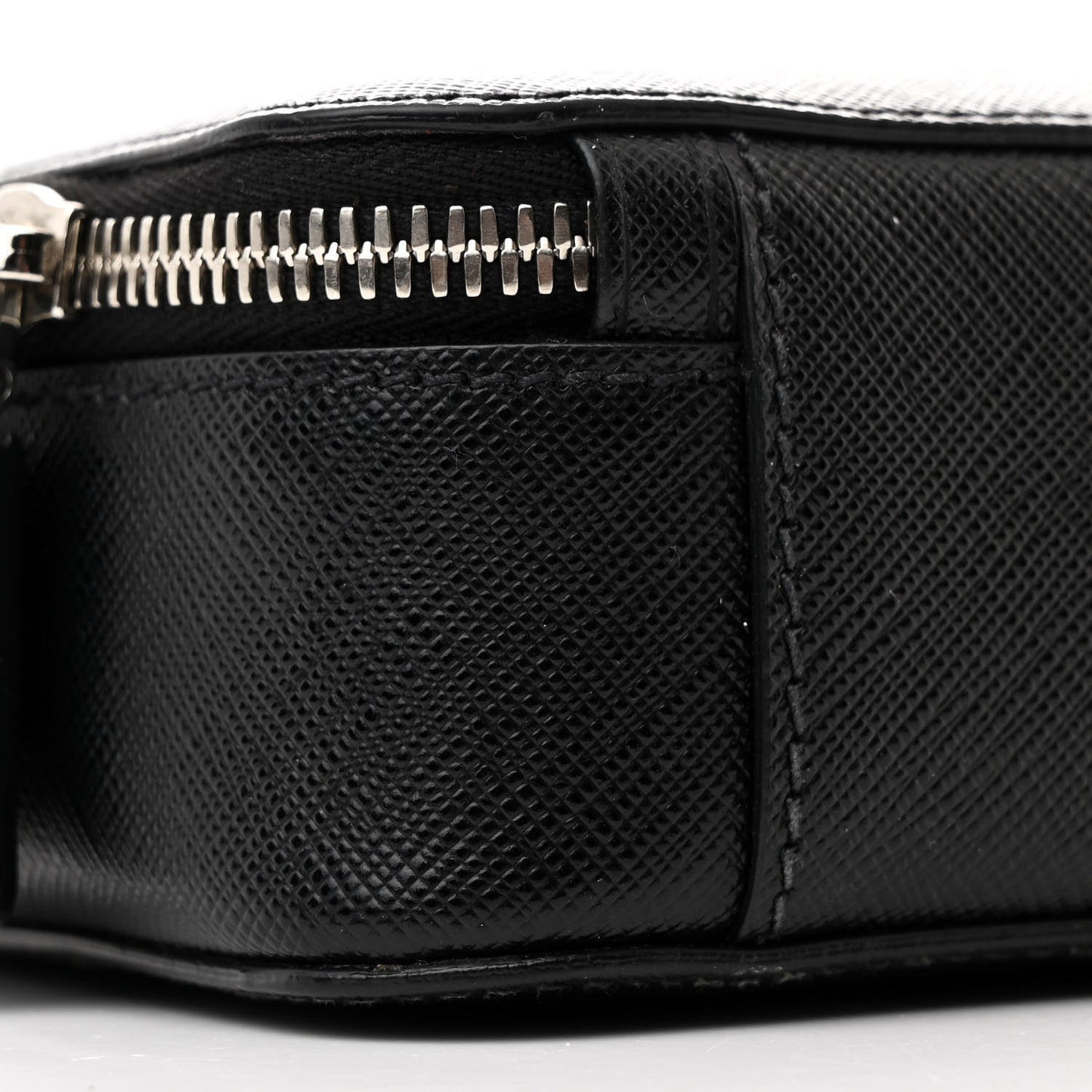 Saffiano Travel Small Brique Crossbody Bag Black