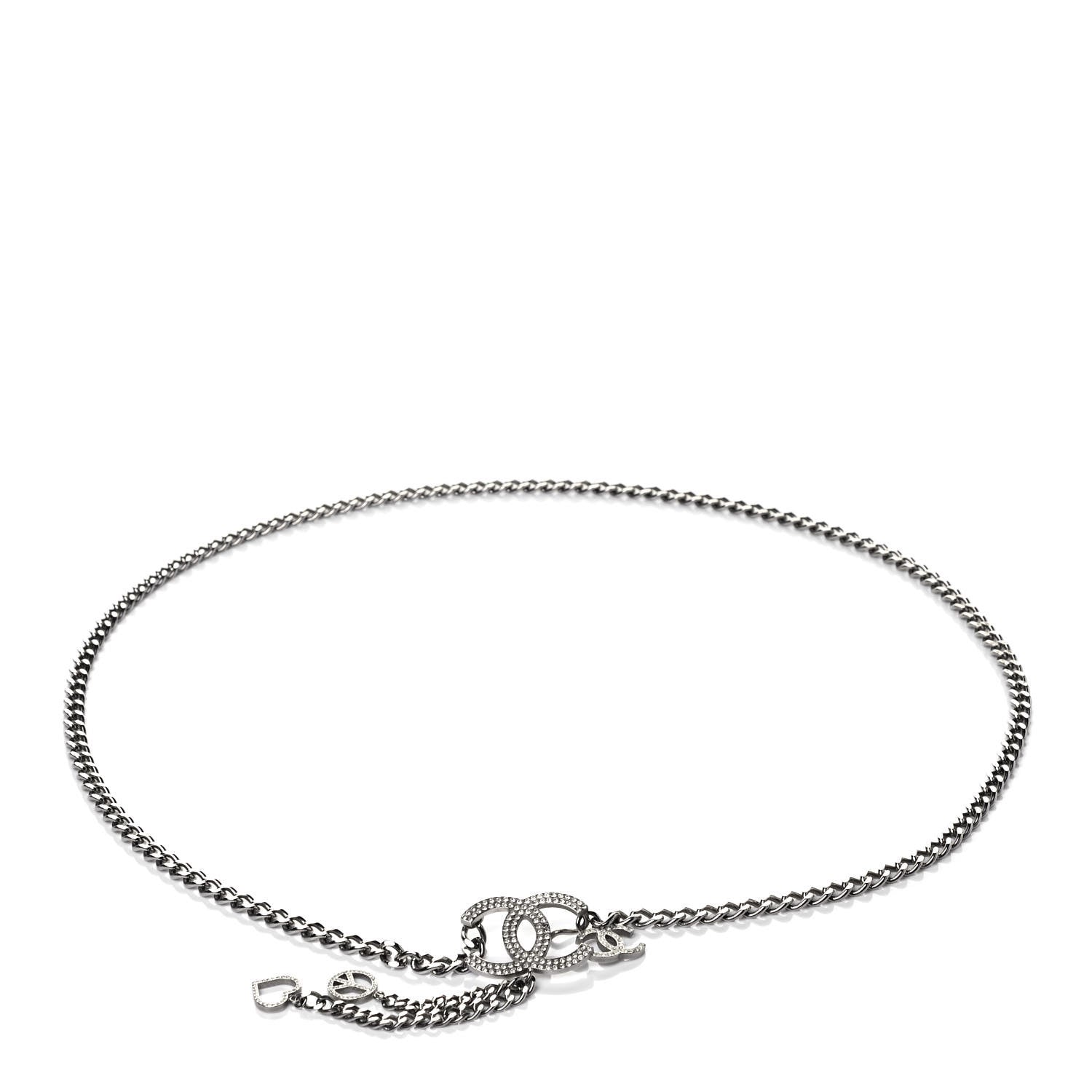 Chanel Enamel CC Chain Logo Belt Silver 1 of 3