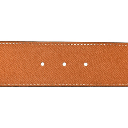 Hermes Tadelakt Epsom 42mm Constance 2 H Belt 105 Black Gold 5 of 6
