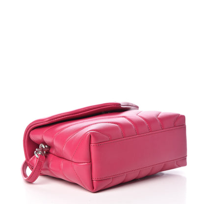 Saint Laurent Calfskin Y Quilted Monogram Toy Loulou Crossbody Bag Freesia 4 of 10