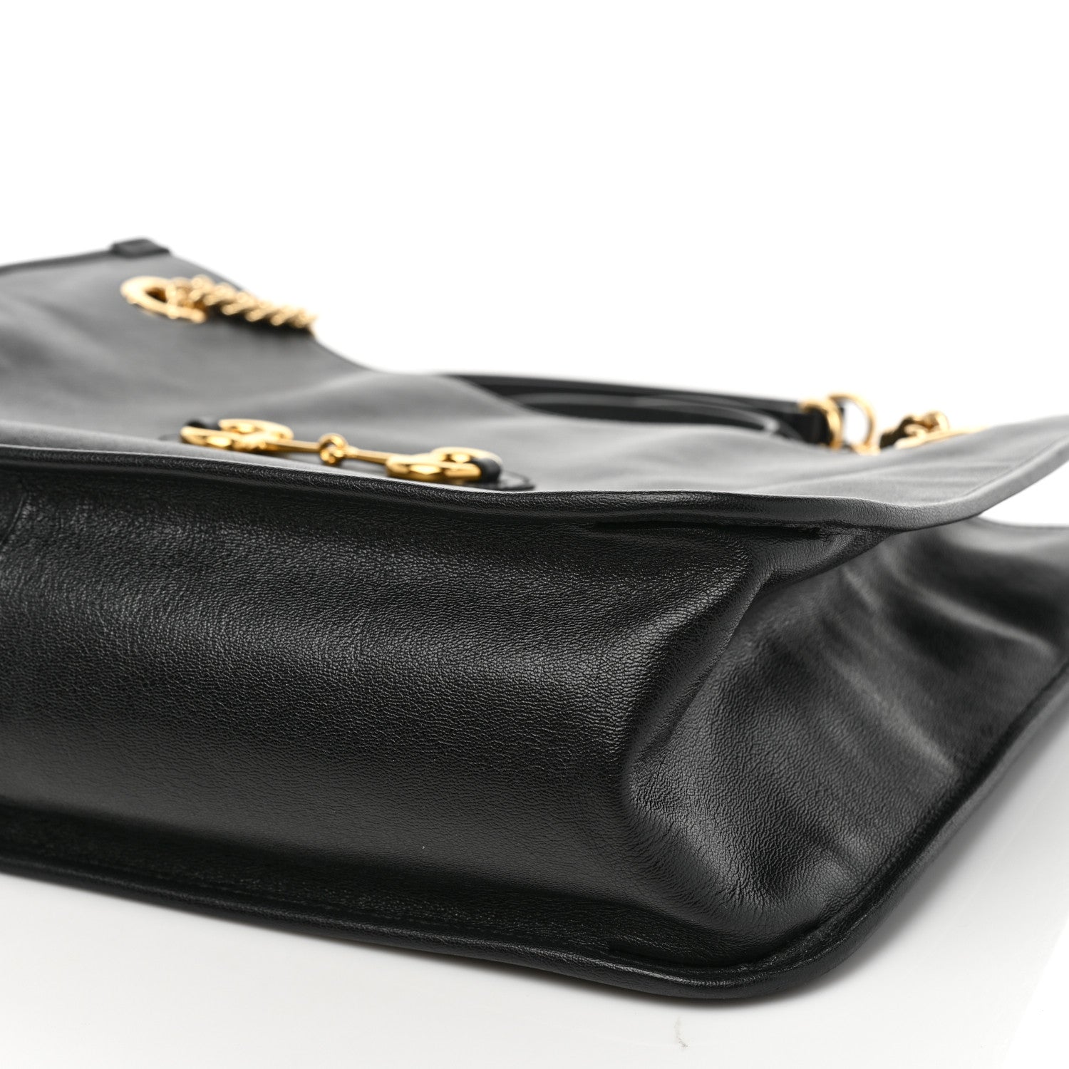 Gucci Calfskin Large Horsebit 1955 Tote Bag Black 9 of 10
