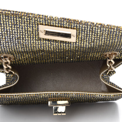 Chanel Crystal Quilted Mademoiselle Reissue 2.55 Evening Flap Gold 3 of 4