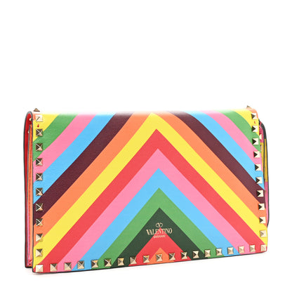 Valentino Garavani Vitello 1973 Rockstud Wristlet Clutch Multicolor 3 of 8
