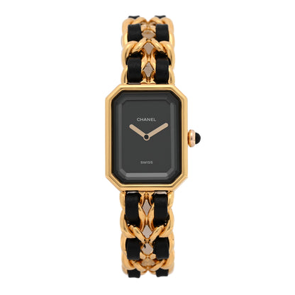 Chanel Stainless Steel Lambskin 20mm Chain Premiere Quartz Watch Gold M 1 of 4