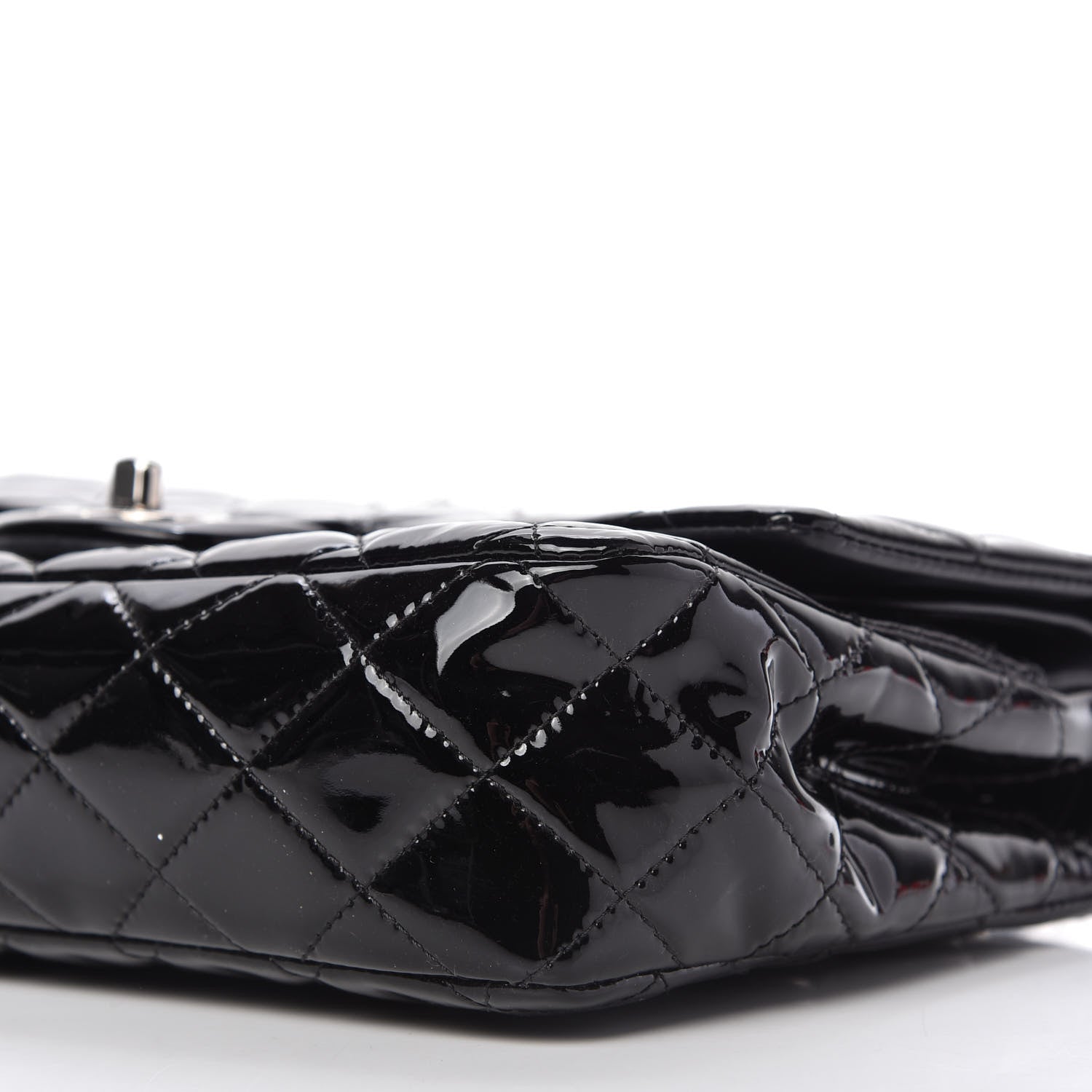 Chanel Patent Quilted Medium Double Flap Black 7 of 11