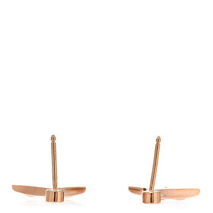 Louis Vuitton 18K Pink Gold Diamond Pink Mother of Pearl Color Blossom BB Star Earrings 3 of 4