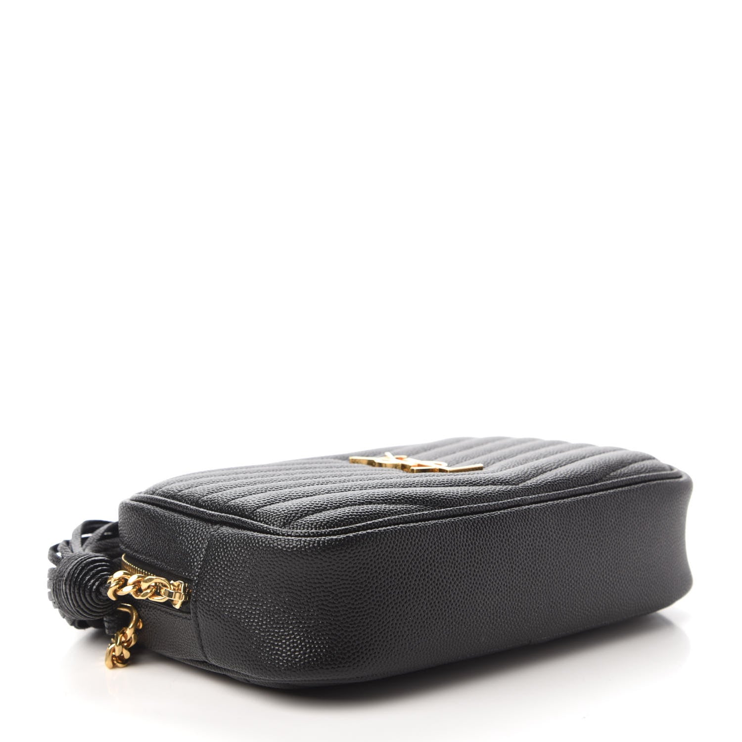 Saint Laurent Grain De Poudre Matelasse Monogram Mini Lou Camera Bag Black 4 of 10