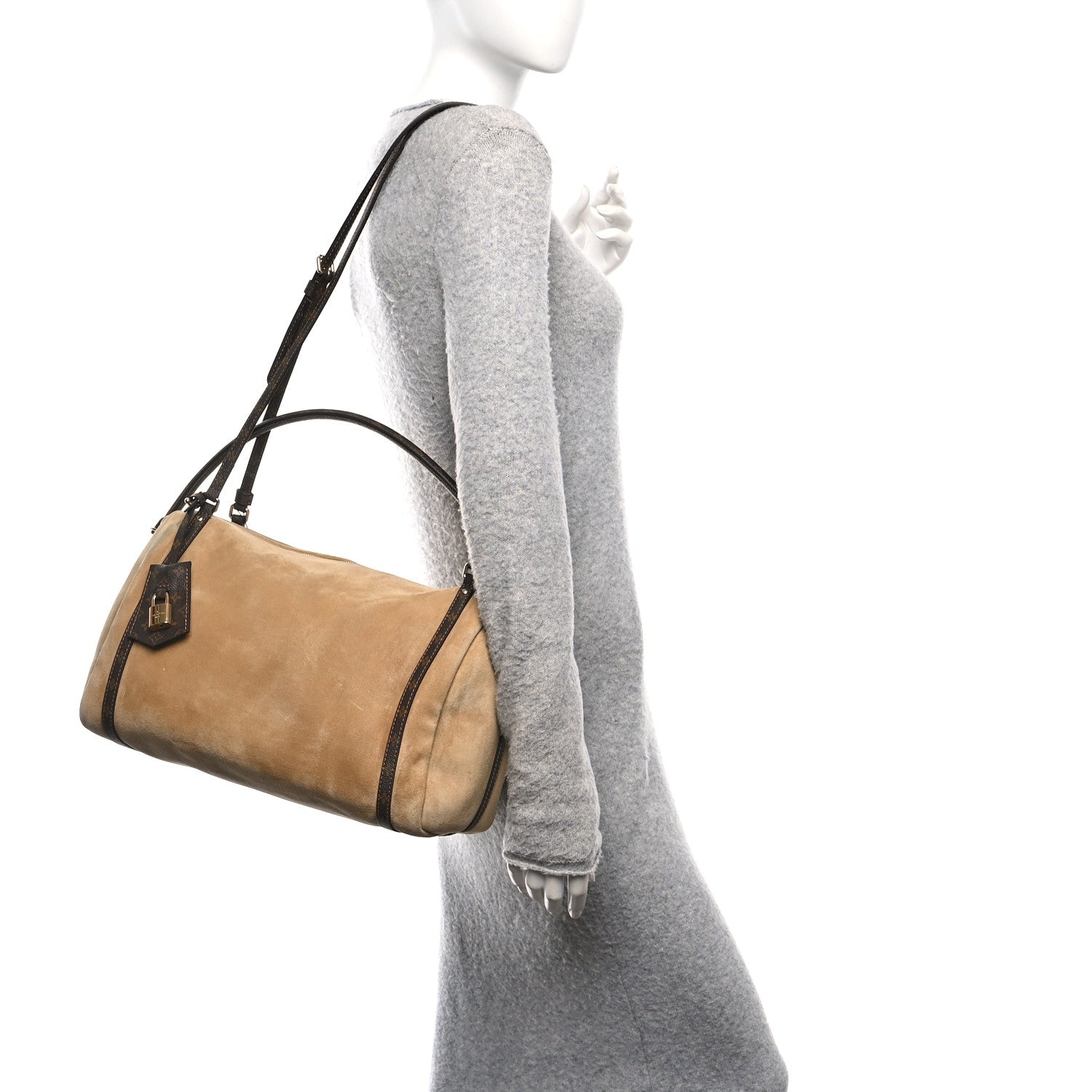 Louis Vuitton Suede Monogram Express MM Hazelnut 2 of 11