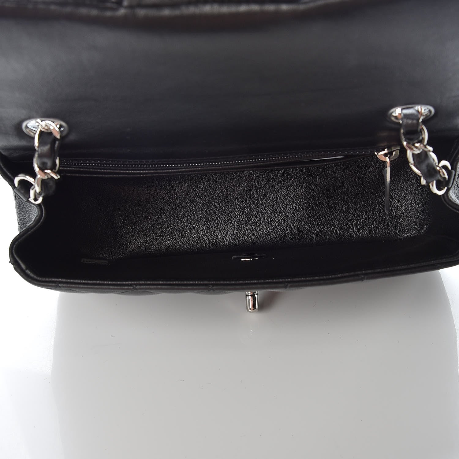 Chanel Lambskin Quilted Mini Rectangular Flap Black 7 of 10