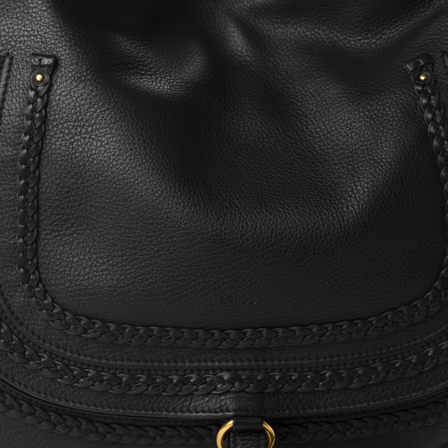 Chloe Calfskin Large Braided Marcie Hobo Black 10 of 10