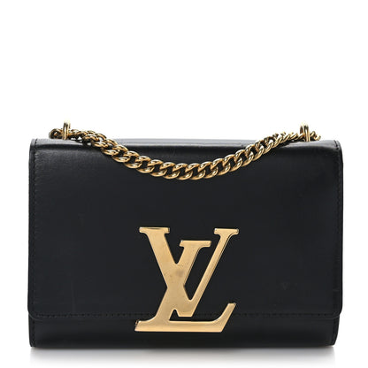 Louis Vuitton Calfskin Chain Louise MM Black 1 of 9