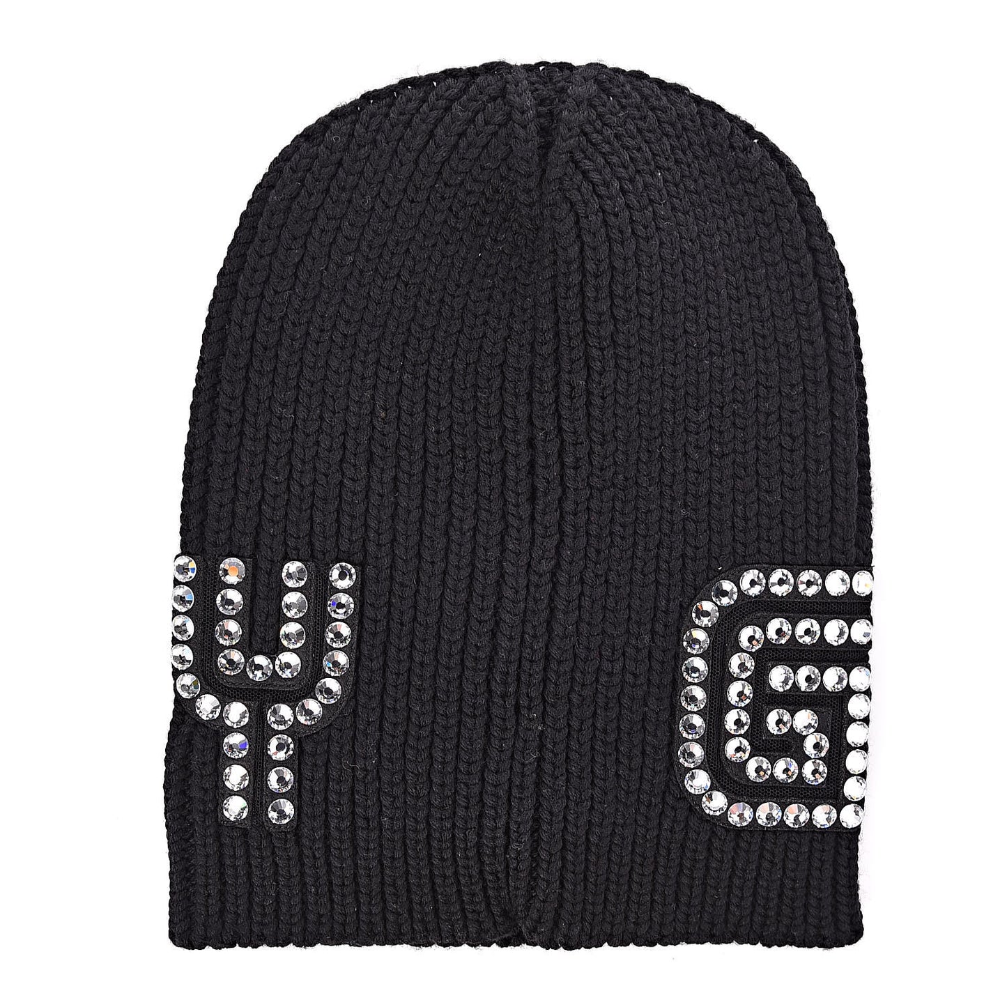 X SEGA Wool Crystal Guccy Beanie Hat M Black