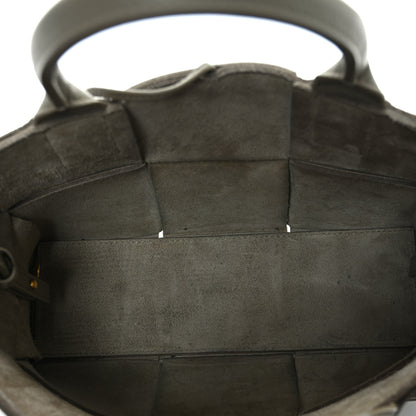 Bottega Veneta Nappa Maxi Intreccio Mini Arco Tote Taupe Grey 6 of 12