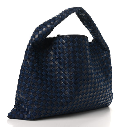 Bottega Veneta Denim Nappa Intrecciato Large Hop Abyss Indigo 3 of 9