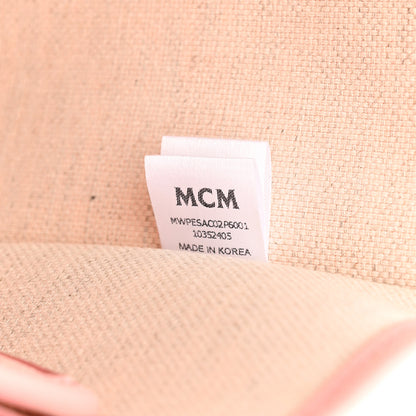 MCM Lauretos Nappa MIni Himmel Shopper Tote Pink Silver Pink 6 of 13